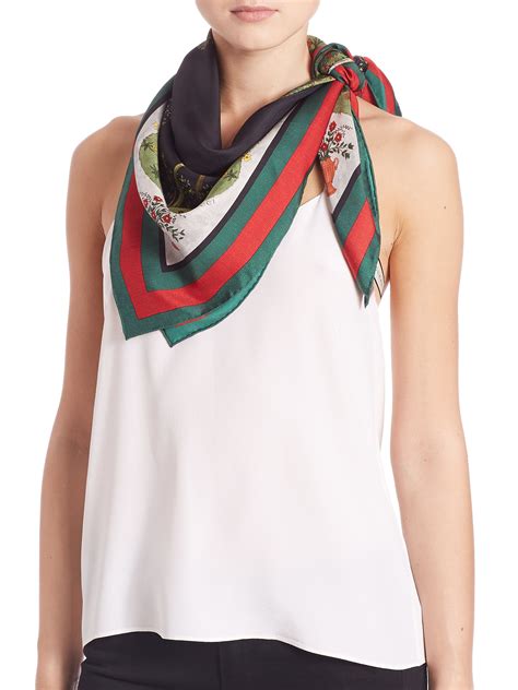 gucci scarf women silk